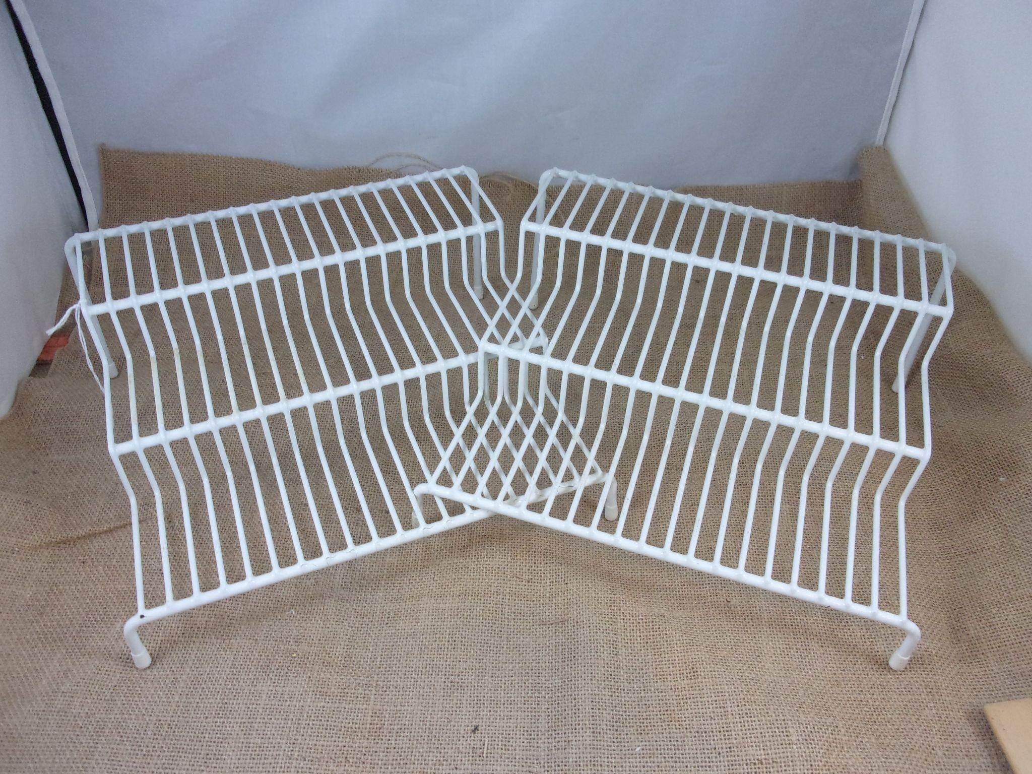 White Wire Displays, 3 Tier - Lot of 2