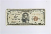 SERIES OF 1929  $5.00 NATIONAL CURRENCY NOTE