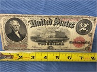 1917 Large $2 note red seal