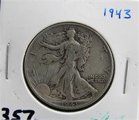 1943 WALKING LIBERTY HALF DOLLAR COIN