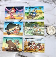 Gambia 1995 Mint Set of 6 Disney Stamps