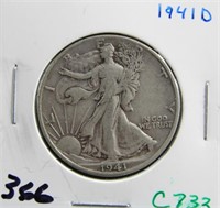 1941 D WALKING LIBERTY HALF DOLLAR COIN