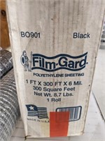 ROLL OF BLACK POLYETHYLENE SHEETING