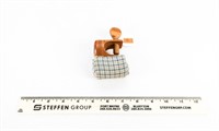 Vintage Pin Cushion Wooden Clamp