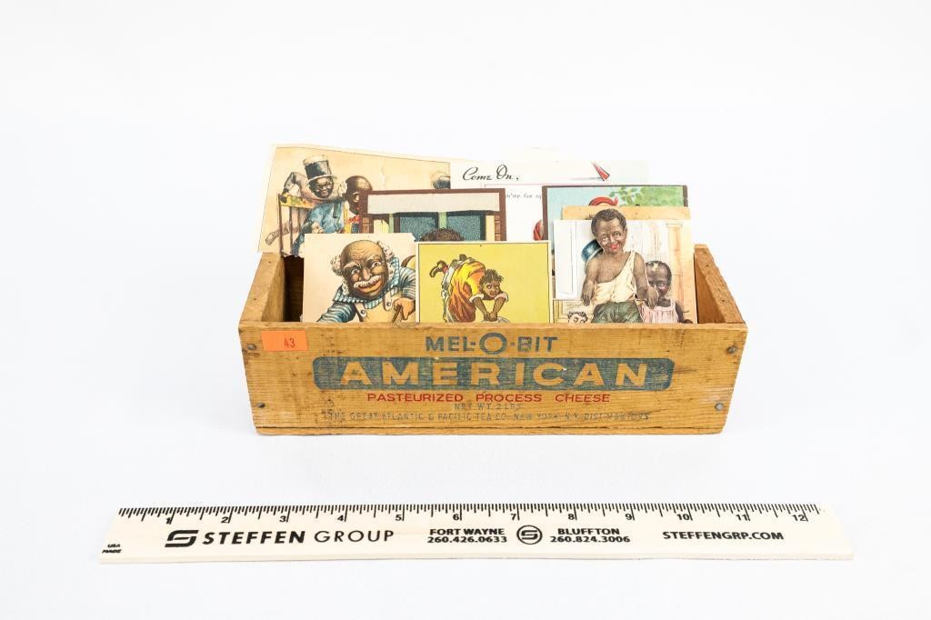 Mel-O-Bit Cheese Box w/Black Americana