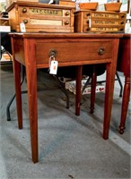 Antique Walnut 1 Drawer End Table