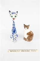 2 Ceramic Decorative Cats