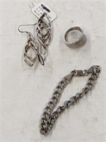 BRACELETTS, EARRINGS, RINGS - SOME STERLING