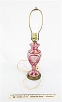 Clear to Ruby Glass Lamp