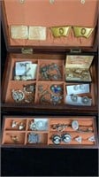 Vintage Jewelry Box with Contents