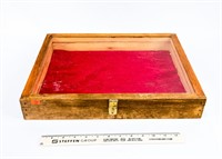 Wood/Glass Display Case (13" x 17" x 2 1/2")
