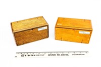 2 Small Antique Singer Sewing Boxes