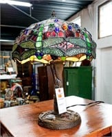 Dragon Fly Leaded Art Glass Lamp
