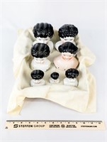 7 China Doll Heads (2 Damaged)