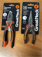 GreatNeck Linesman and Long Nose Pliers - 2 Pcs.