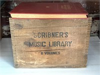 Scribner Music Library Wood Crate and Volume Set