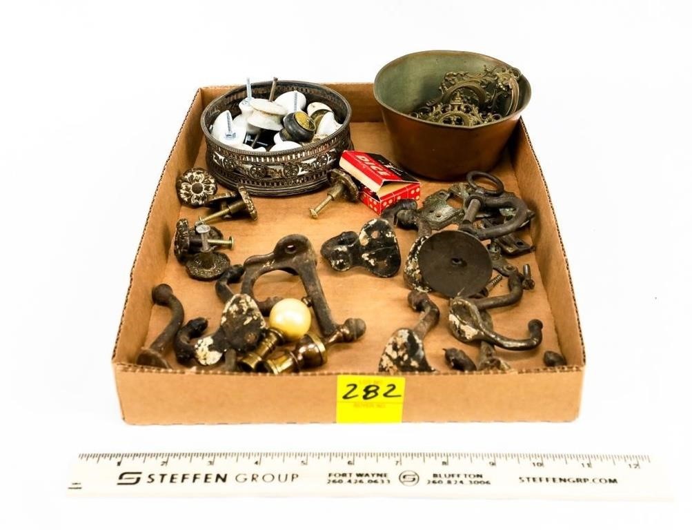 Box of Vintage Hardware Items