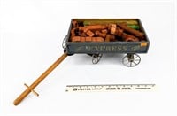 Childs Size Express Wooden Wagon with Lincoln Logs