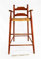 Wooden Childs/Doll Woven Seat High Chair