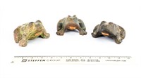 3 Cast Iron Frogs