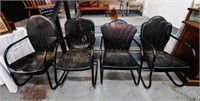 4 Vintage Metal Lawn Chairs