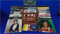 Collection Of Records In Milk Crate