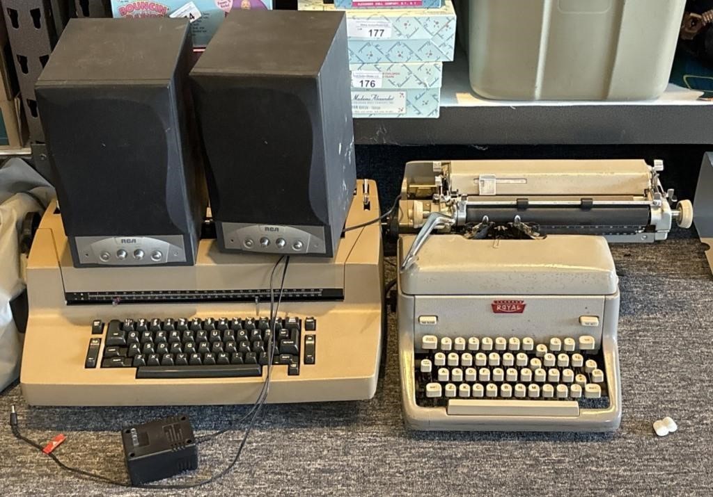 Royal Typewriter, IBM Correcting Selectric II,