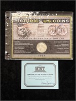 1964 Kennedy Half Dollar with COA