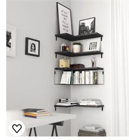 Hanging Corner Shelf with Storage Basket