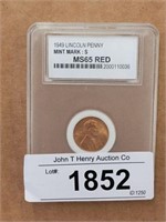 GRADED 1949 S LINCOLN PENNY