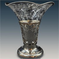 An ABP Polished Engraved Crystal Vase in A Marked