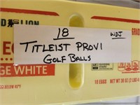 18 TITLEIST PRO V RECOVERED GOLF BALLS