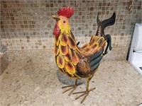 Multi Color Metal Rooster