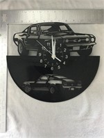 MUSTANG vinyl record car clock