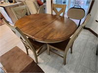 Hide Away Leaf Table & 4 Chairs