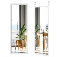 NEW $84 (47.5x14.5") White Framed Wall Mirror