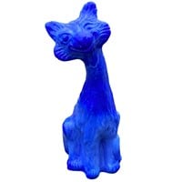 FENTON BLUE SLAG ALLEY CAT 11 INCHES