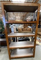 11 - 5-TIER WOODEN SHELF UNIT 72X39"