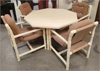 11 - OCTAGON SHAPED TABLE W/ 4 CHAIRS