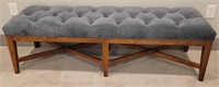 11 - WOOD & UPHOLSTERY BENCH SEAT 60"L