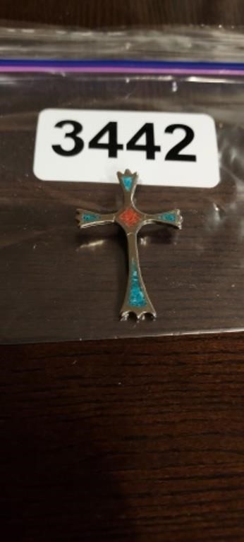 TURQUOISE CROSS DROP