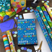 Hallmark Birthday Wrapping Paper with Cutlines