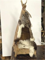 Vintage Native American-style handmade teepee