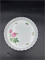 Christineholm 9.5" White Porcelain Rose Quiche