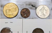 Collection of coins, Stones, Jewelry