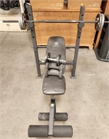 11 - FITNESS BENCH, WEIGHTS