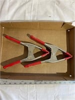 Two large spring clamps
