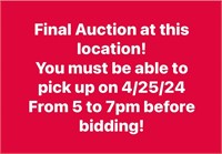 Final Auction at this location