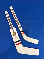 Chicago Blackhawks pair of plastic sticks