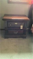 2 Drawer Nightstand with Slide Top